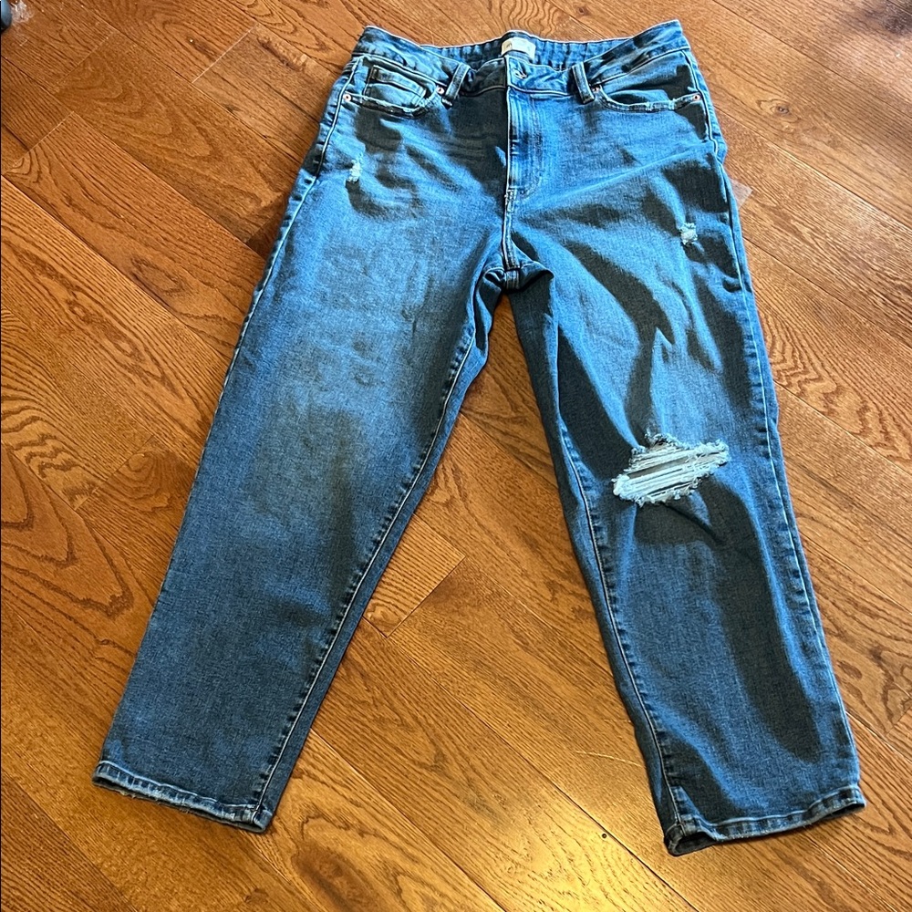 Maurices High Rise Boyfriend Crop Jeans
